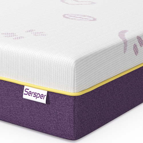 Sersper 6 Inch Gel Foam Crib Toddler Mattress, Dual-Sided for Crib and Toddler Bed, Medium Firm Tight Top