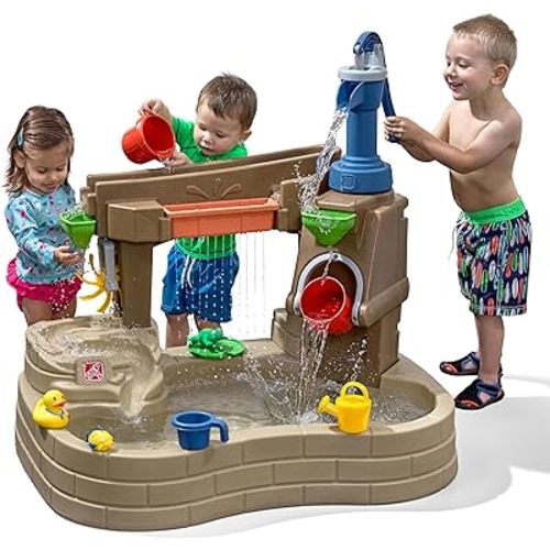 Step 2 Pump & Splash Discovery Pond Water Table, Kids Water Sensory Activity Pool, Summer Outdoor Toys, 10 Piece Toy Accessories, For Toddlers 2+ Years Old