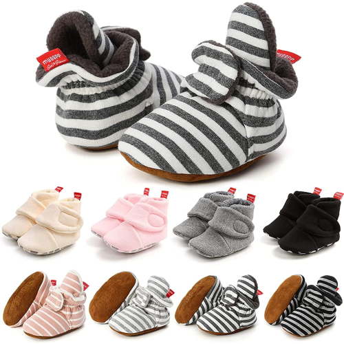Baby Booties Infant Newborn Boys Girls Slippers Warm Crib Sock Shoes Indoor First Walker Prewalker