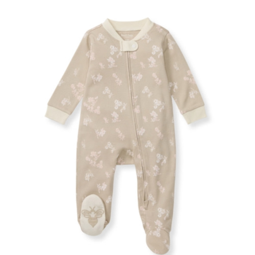 Whimsical Floral Organic Cotton Sleeper - 0-3