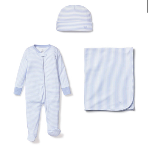 Welcome Home Baby Set in Blue Stripes