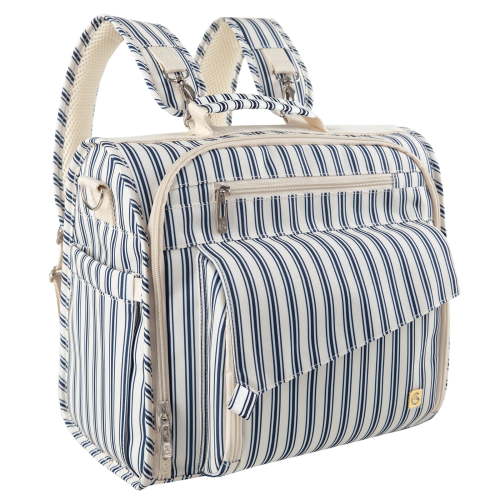 BRONZY Diaper Bag Large, Waterproof Fabric, Convertible to Tote, Stroller-Friendly, Spacious Storage