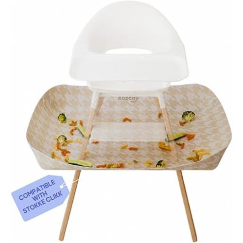 CATCHY - Food Catcher - Compatible with Stokke Clikk High Chair + 12 Other High Chairs - Highchair Sold Separately - Baby & Toddler Food & Mess Catcher - Under High Chair Accessory