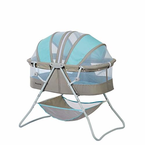 Dream On Me Karley Bassinet in Blue/ Grey - Blue/Grey - Modern / Contemporary