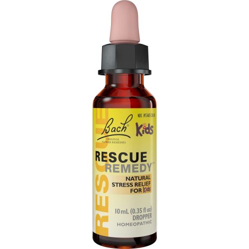 Bach RESCUE REMEDY KIDS Dropper 10mL, Natural Stress Relief, Homeopathic Flower Essence, Vegan, Gluten & Sugar-Free, Kid-friendly, Non-alcohol Formula