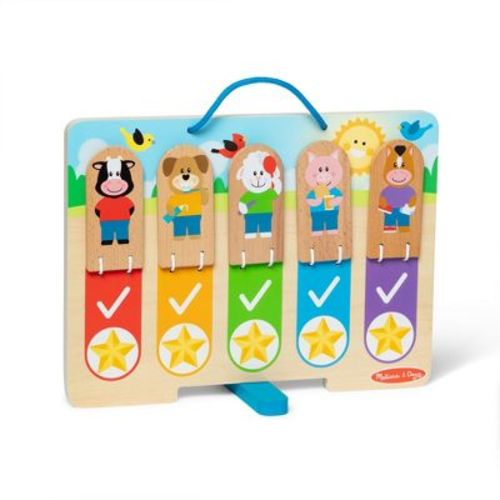 Melissa & Doug My Daily Day And Night Wooden Routines Chart Learning Toy