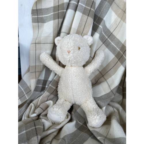 Organic Cotton Teddy Bear - Baby Gift for a girl or boy - Organic Cotton Sherpa Bear, Eco Friendly, Sustainably Made.
