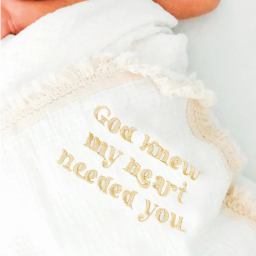 God Knew My Heart Needed You Tassel Swaddle Blanket – AmorClothingCo.