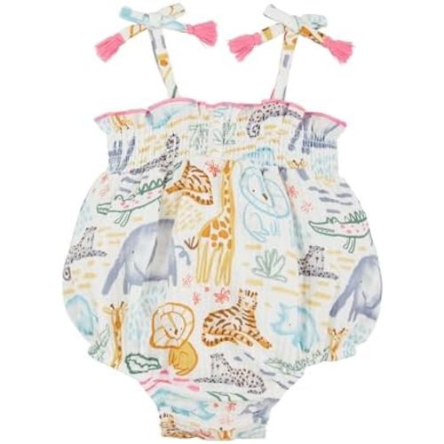 Mud Pie Unisex Baby Baby Girl Girl Jungle Printed Bubble;