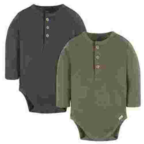 Gerber Baby Neutral Long Sleeve Bodysuits, 2-Pack, Sizes Newborn - 12 Months