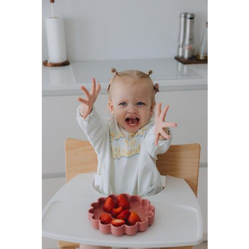 Mess proof baby feeding bibs, Smock bibs for baby, Waterproof bibs, Long sleeve baby bib for eating, Toddler smock bib - Too Cute to Handle