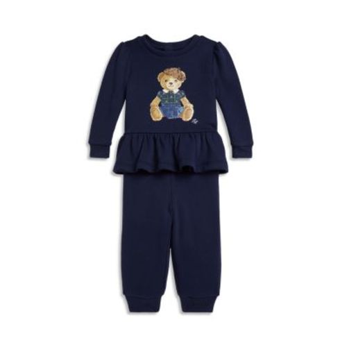 Polo Girls' Polo Bear Fleece Sweatshirt & Pant Set - Baby