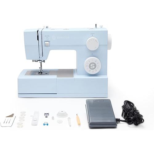 SINGER Heavy Duty 4423 Meltwater Blue High Speed Sewing Machine with Accessory Kit | Strong Motor With Enhanced Piercing Power, 97 Stitch Applications, Full Metal frame, 1-step Buttonhole & LED Light