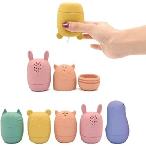 Mold Free Bath Toys, Infant Bath Toys 6-12 Months and Toddlers 1-3, Baby Bathtub and Pool Toy, Food Grade Silicone No Mold Bath Toys, Baby Bath Toys