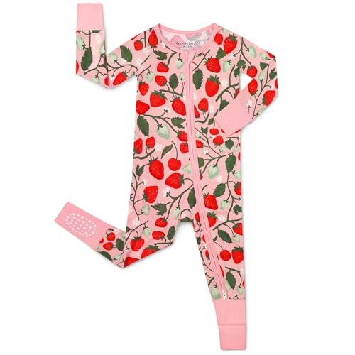 babee Reshinee Bamboo Viscose Convertible Baby Footies Pajamas, footies for babies, Zipper Pajamas Baby Girls 0-24M