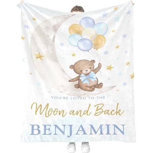 Personalized Baby Blanket for Boys,Custom Baby Blanket with Name,Custom Baby Blanket,Baby Name Blanket,Baby Gift Blanket for Birthday