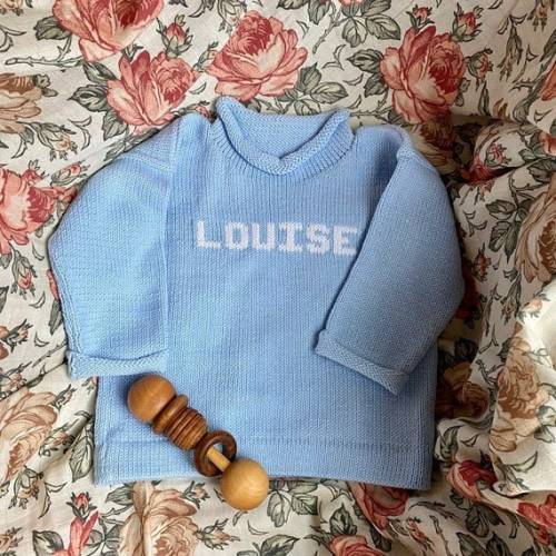 Custom Knit Pullover Name Sweater for Baby and Kids - Etsy