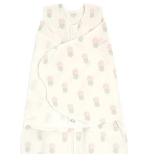 Micro-Fleece Baby Swaddle Block Flower | Newborn | HALO US