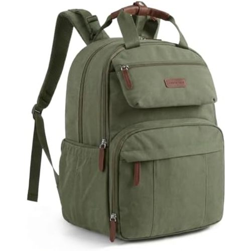mommore Diaper Bag Backpack, Multi-pocket Large Diaper Bag Travel Backpack for Mom Dad, Quick Access Baby Bag with Insulated Pockets, Changing Pad, Stroller Straps