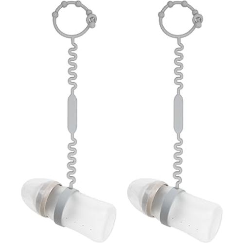 Sippy Cup Strap - Keep Sippy Cups & Bottles Off the Floor - Ideal for Strollers, High Chairs & More - Food-Grade Silicone for Babies & Toddlers - 2 Pack – Gray