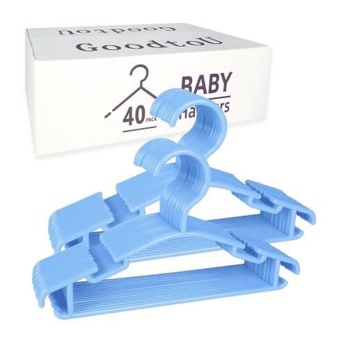 GoodtoU 60-Pack White Kids Hangers for Toddlers and Infants, Ideal for Closet Storage