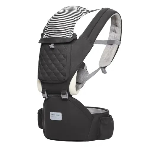 Baby Carrier 6-in-1 Newborn to Toddler, Baby Carrier with Hip Seat Lumbar Support 7-41 lbs, Baby Soft Carrier for All Seasons & Positions, Adjustable Size for Shopping Hiking Travelling