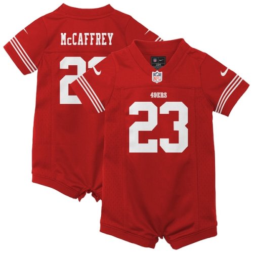 Newborn & Infant San Francisco 49ers Christian McCaffrey Nike Scarlet Game Romper Jersey