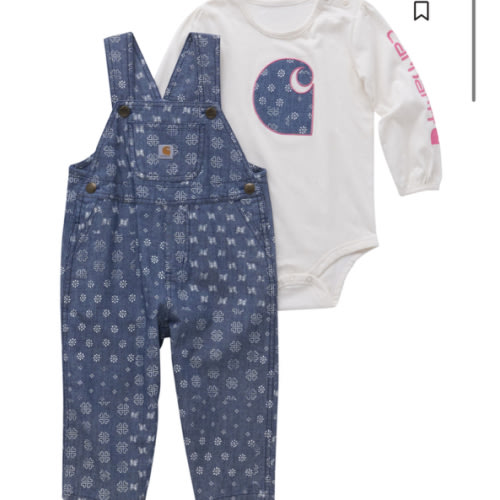 Carhartt Infant Girls' Overall Set - 2 Piece | Sheplers