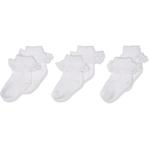 Jefferies Socks Baby-Girls Newborn Eyelet Lace Socks 3 Pair Pack
