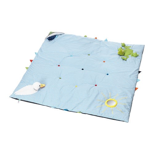 LEKA Play mat, blue - blue - IKEA