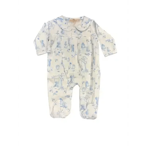 Toile De Jouy Footie- Blue