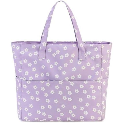 Bluboon Waterproof Beach Tote Pool Bags for Women Ladies Extra Large Carry On Bag With Wet Compartment for Weekender Travel