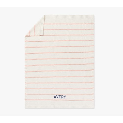 Custom Breton Stripe Baby Blanket