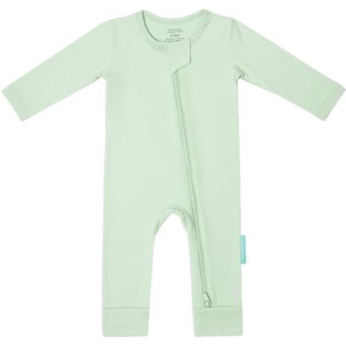 Baby Long Sleeve Romper Jumpsuit, Premium Soft Rayon One Piece Pajamas Boy Girl 2-Way Zipper Coverall Sleeper