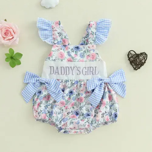 DADDY'S GIRL Floral Romper - Hazel & Bo