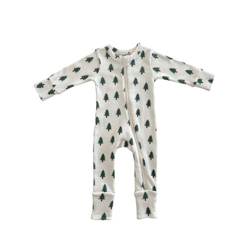 Trees / Organic 2-Way Zip Romper