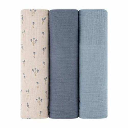 Ely's & Co. Cotton Muslin Swaddle Blanket 3 Pack