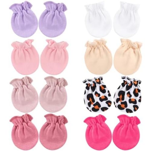 BQUBO Newborn Infant Toddler Mittens No Scratch Cotton Elastic Wrist Gloves Hypoallergenic for 0-6 Months Baby Boys Girls