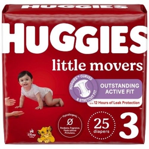 Huggies Little Movers Diapers - Size 3 - 25ct