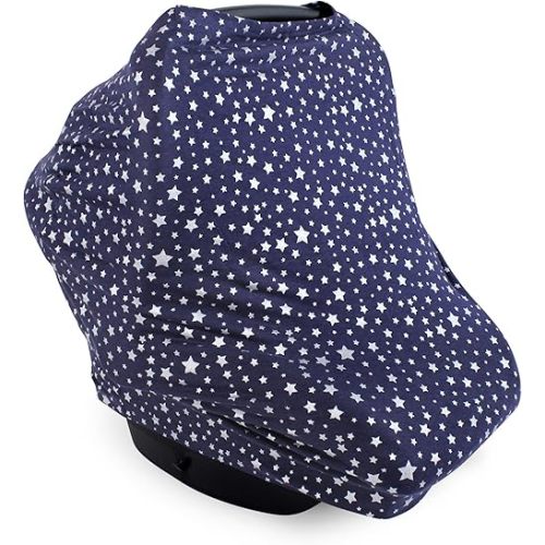 Hudson Baby Unisex Baby Multi-use Car Seat Canopy, Star, One Size