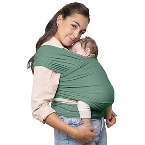 Boba Baby Wrap Carrier – Original Baby Sling Carrier for Newborns (7–35 lbs), Soft, Secure, Hands-Free & Ergonomic, Ideal for Comfortable Bonding, New Parents (Sage Green)