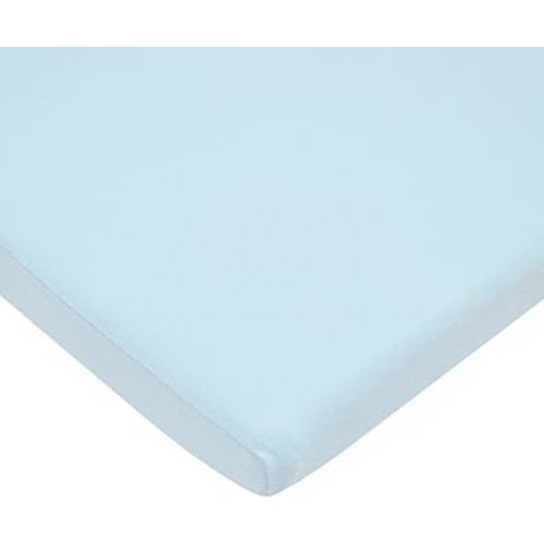 American Baby Company 100% Cotton Knit Fitted 18" x 36" Cradle/Bassinet Sheet - Compatible with Mika Micky Bassinet, Baby Blue, Soft Breathable, for Boys and Girls