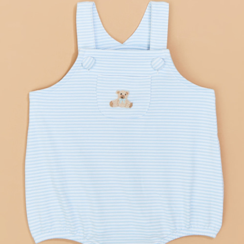 Theodore Bear Patch Bubble by Mud Pie in Blue | Tullabee