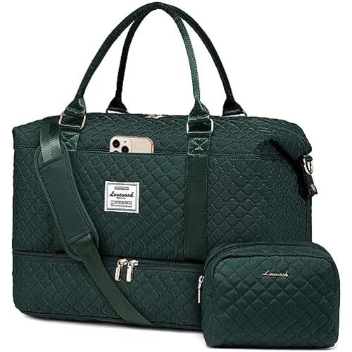 LOVEVOOK Travel Duffle Bag,Weekender Bags for Women with Shoe Compartment,Carry on Overnight Bag with Toiletry Bag,Gym Duffel Bag with Wet Pocket, Hospital Bags for Labor and Delivery