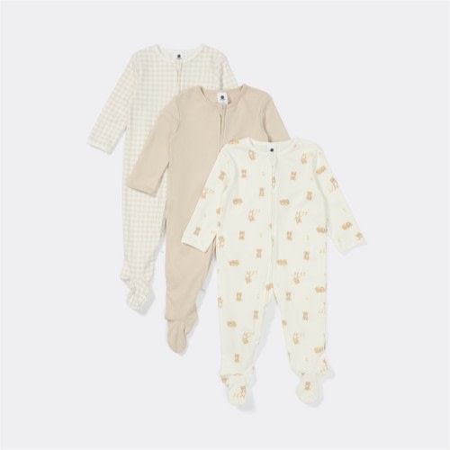 Dymples Baby Coverall 3 Pack - Beige - Size 0