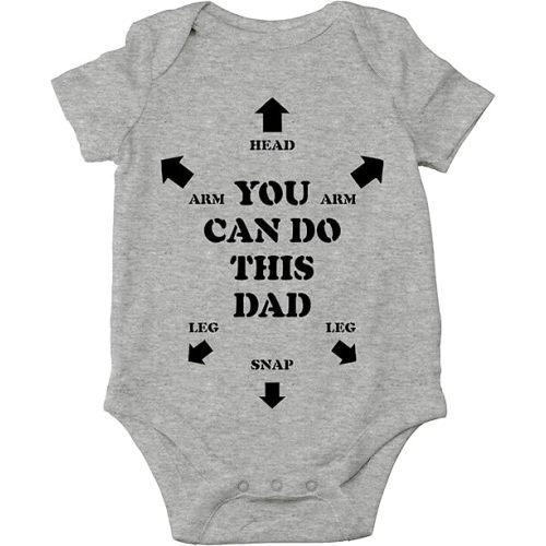 AW Fashions You Can Do This Dad Baby Bodysuit Cute Inspirational Newborn Outfit Infant Boy Girl Clothes