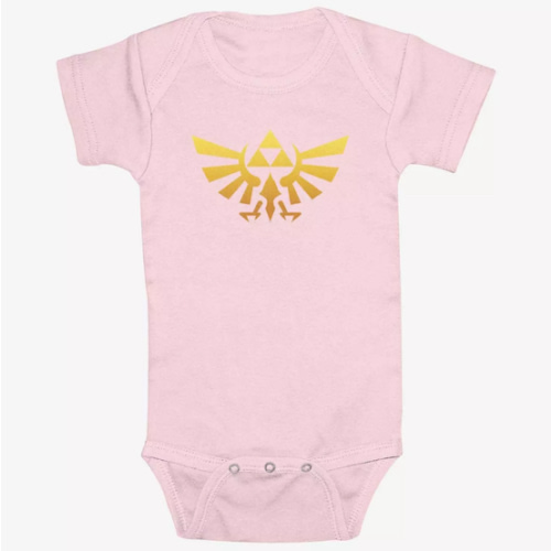 Nintendo Triforce Emblem Infant Bodysuit - PINK | BoxLunch