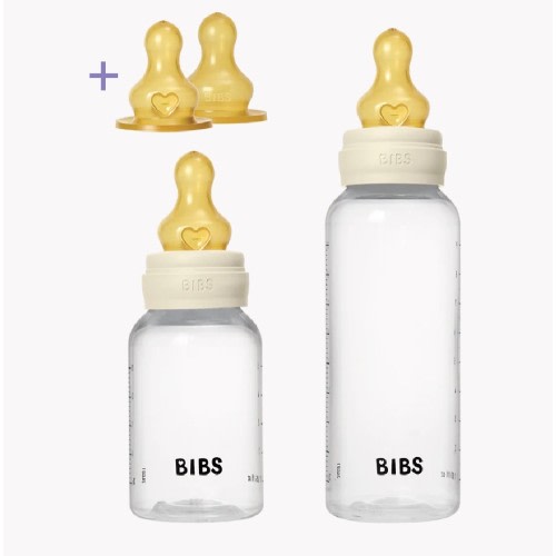 Bibs Grow and Flow Pack, Latex 150ml/270ml 2pk - Ivory