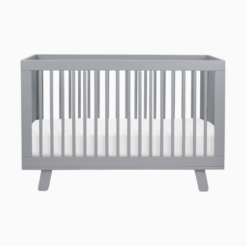 babyletto Hudson 3-in-1 Convertible Crib with Toddler Bed Conversion Kit - Grey