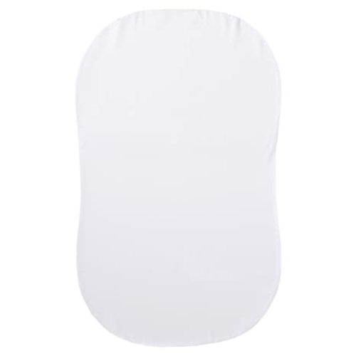 Halo Bassinest Fitted Sheet, 100% Cotton, Super Soft Bassinet Sheet for Baby Boys, Girls and Unisex, Breathable and Lightweight Mattress Pad Cover, White